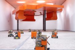 Nanobot technology improves to the point where they can now swarm like fish
